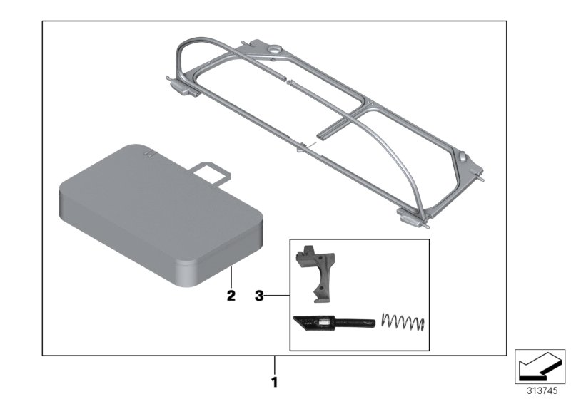 BMW 54347358170 Repair Kit, Wind Deflector