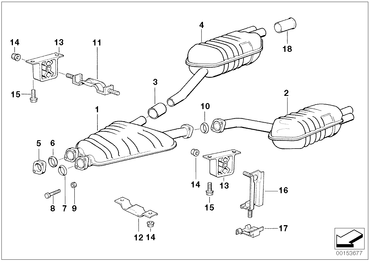 BMW 82119401152 Tailpipe Trim, Chrome