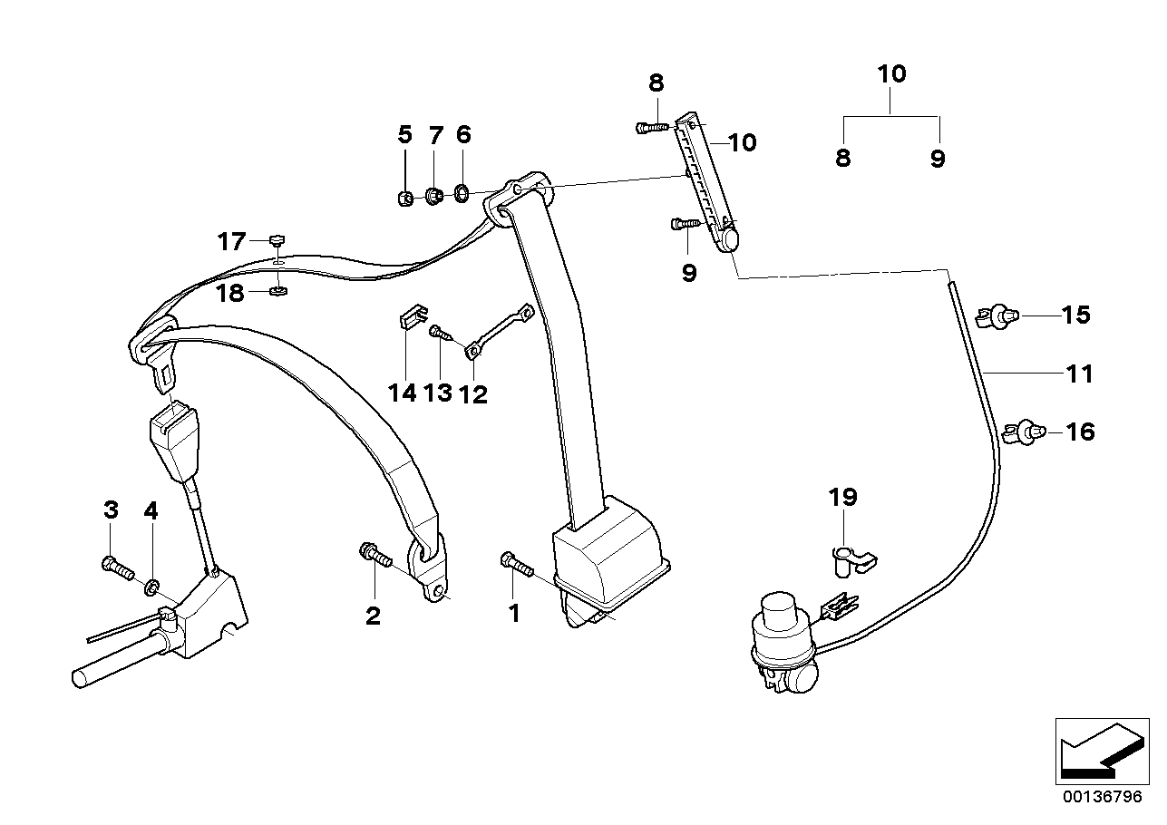 BMW 72118185136 Securing Pin