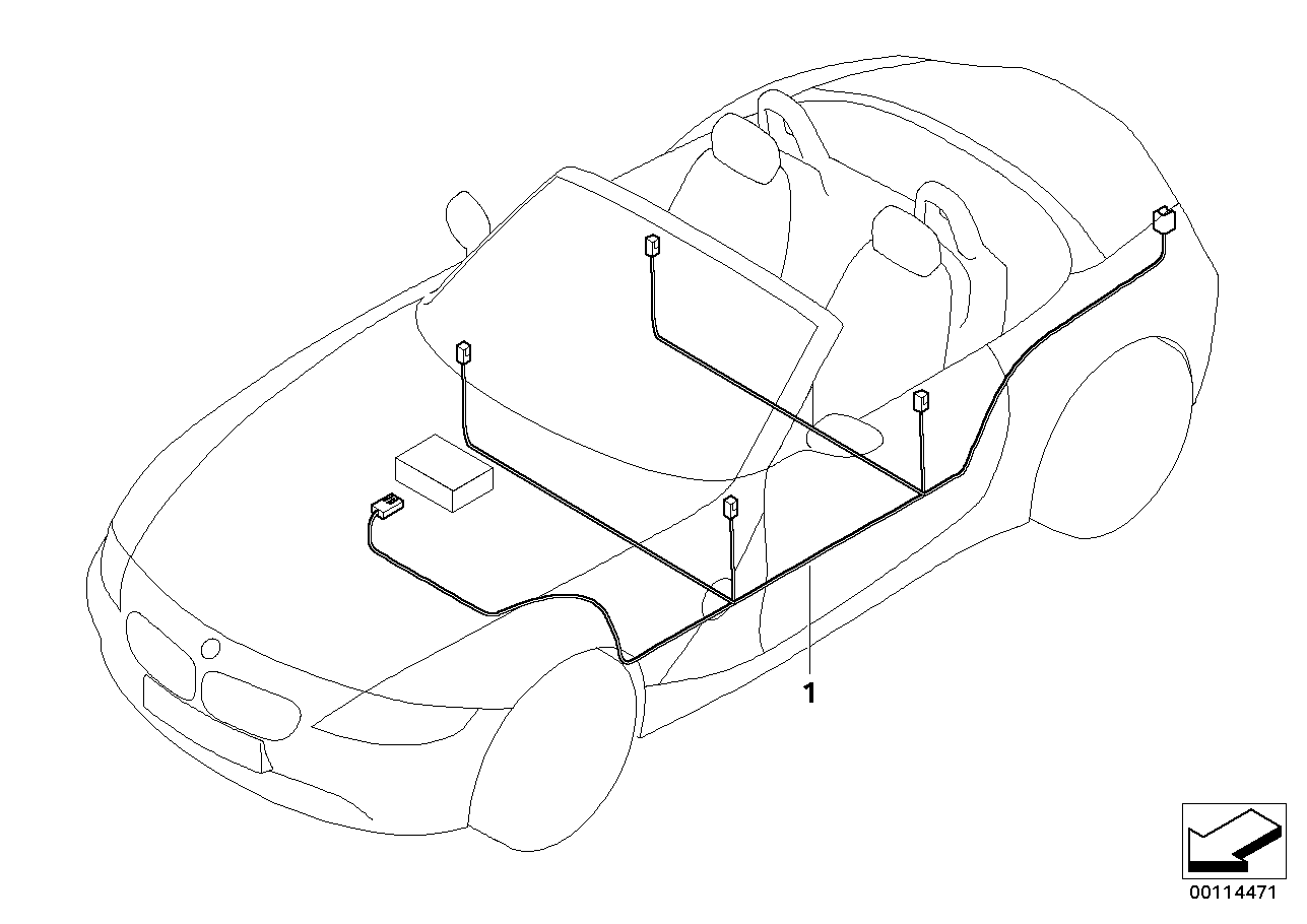 BMW 61126934769 Audio Wiring Harness Hifi