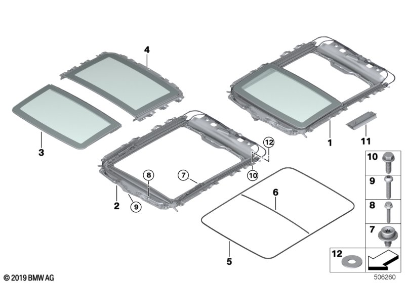 BMW 54107237584 Glass Cover, Front