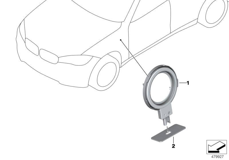 BMW 63217409973 Light Unit, Charging Socket Cover