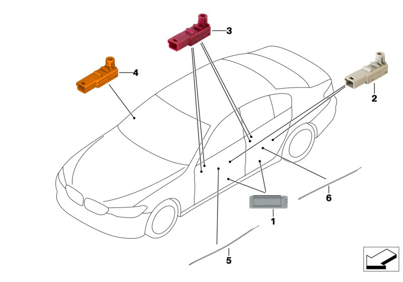 BMW 63319330001 FIBER-OPTIC CABLE DOOR POCKE