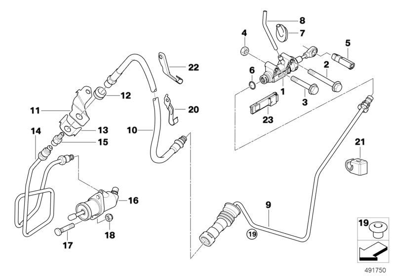 BMW 21526765063 Bracket, Clutch Line