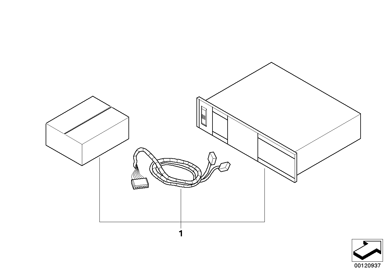 BMW 65120409351 Retrofit Kit, Cd-Changer