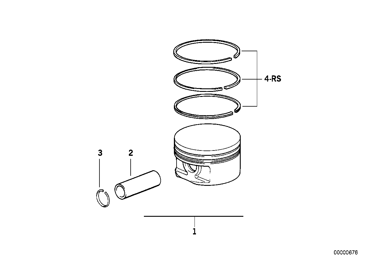 BMW 11251702040 Mahle-Nikasil Piston