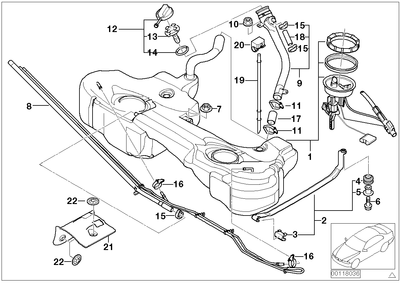 BMW 16117176511 Vent Pipe, Fuel