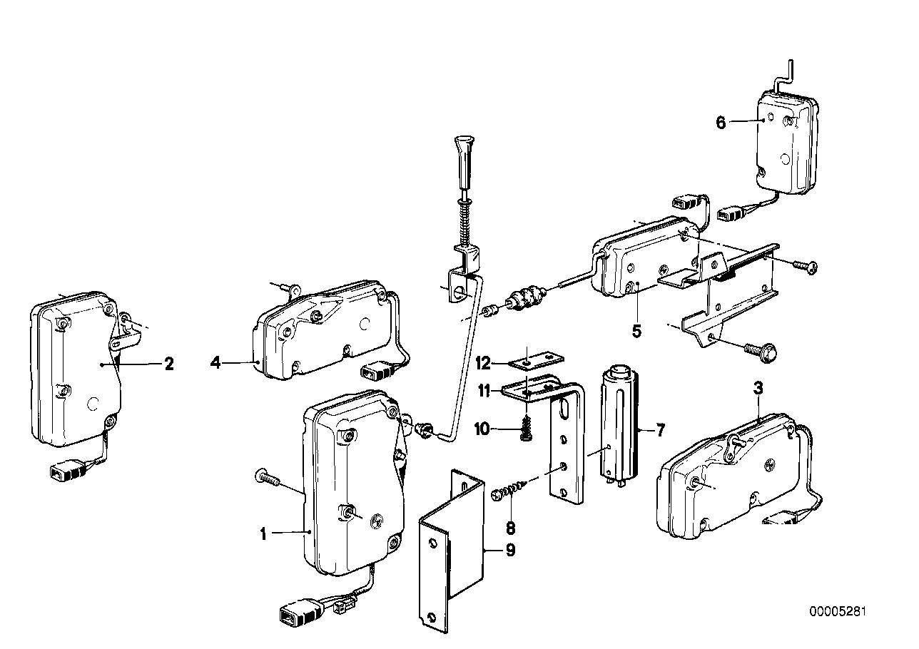 BMW 51261363593 Central Locking Door