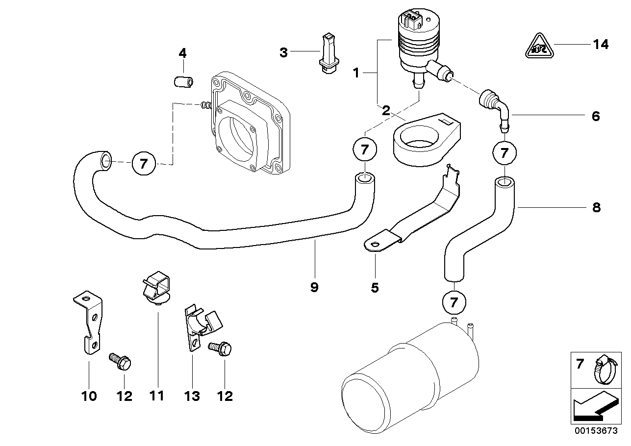 BMW 13901710555 Hose Elbow