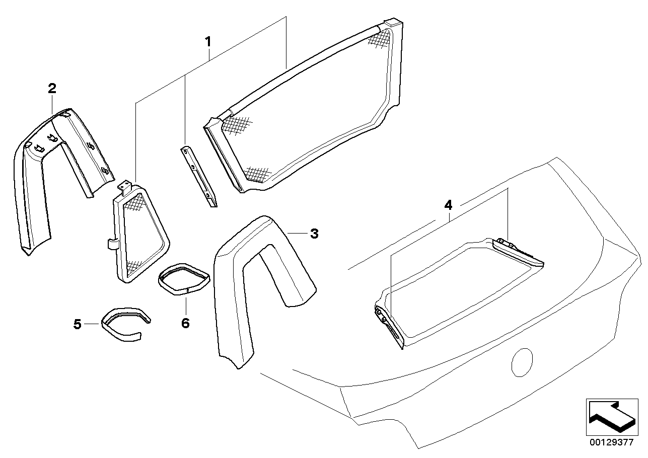 BMW 51437056397 Intermediate Ring, Interior Left