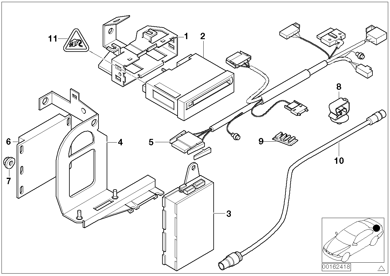 BMW 65908368215 Support Bracket, Navigation Computer