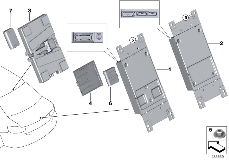 BMW 84106836753 Telematics Control Unit