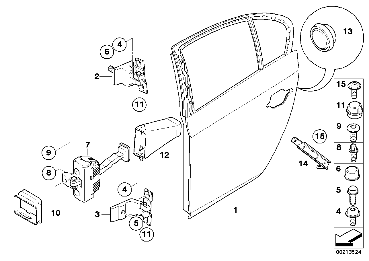 BMW 51717151864 Door Reinforcement, Rear Right