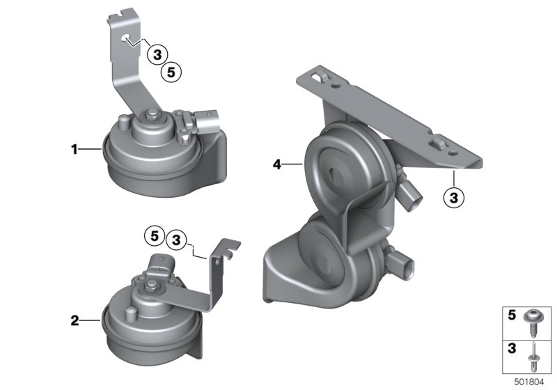 BMW 61337850335 Air Horn Low