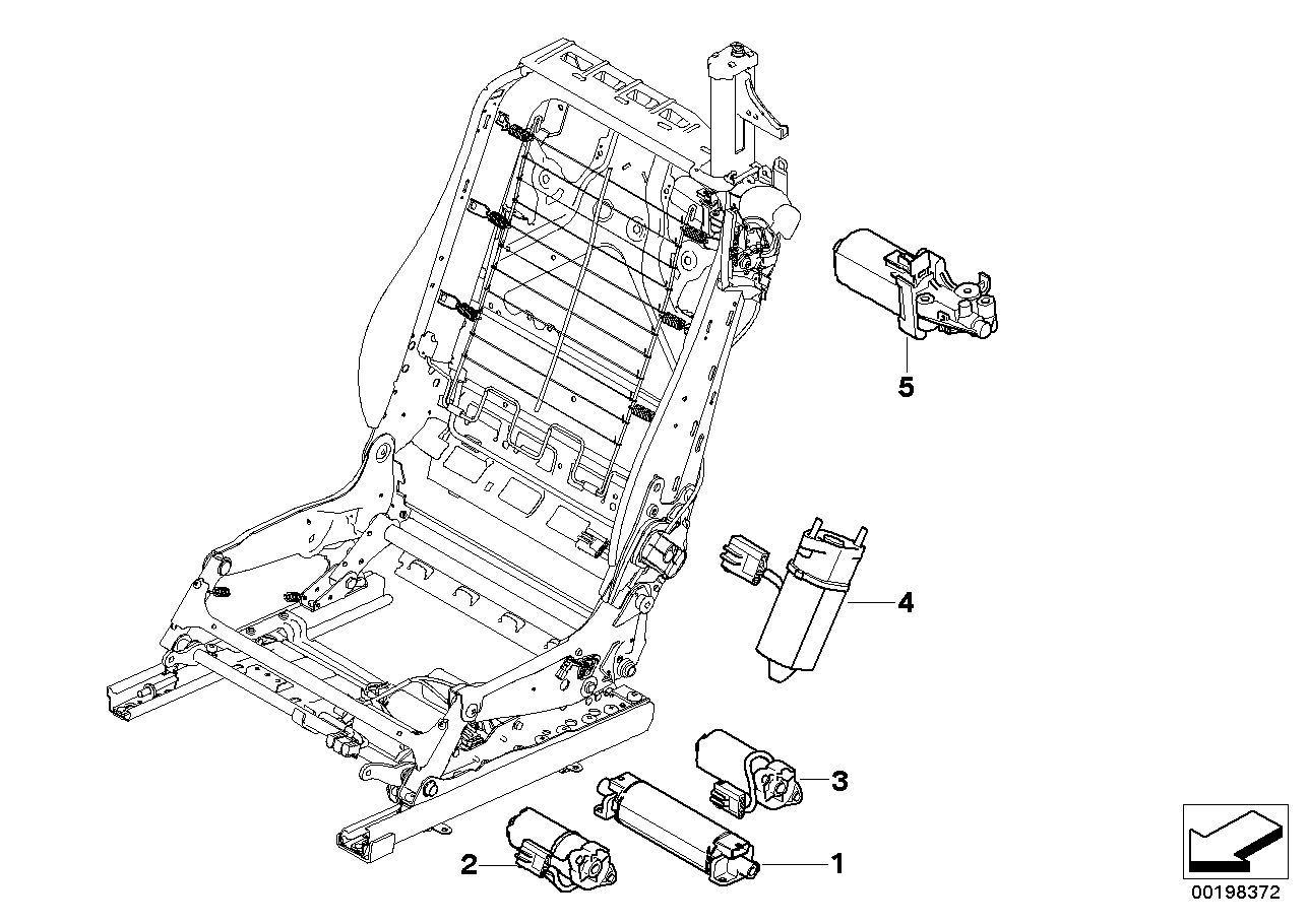 BMW 61129151863 Motor, Seat Height Adjustment