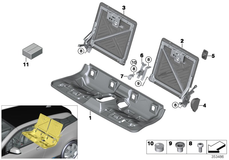 BMW 52207388658 Repair Kit, Pull Loops