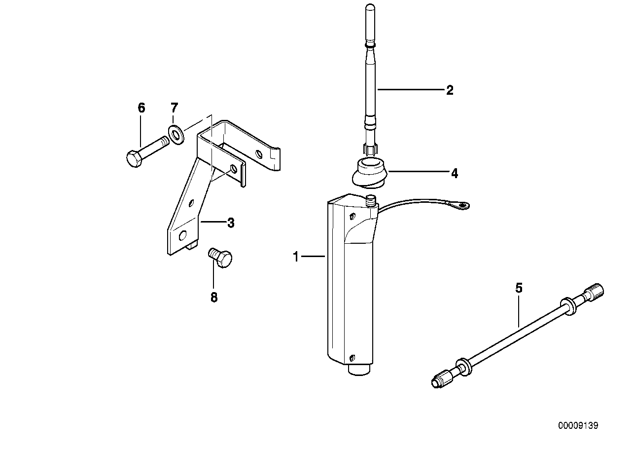 BMW 65218375151 Grommet For Short Rod Antenna