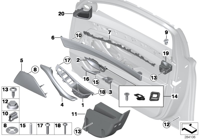 BMW 51418050164 Trim, Door, Aluminium, Front Right