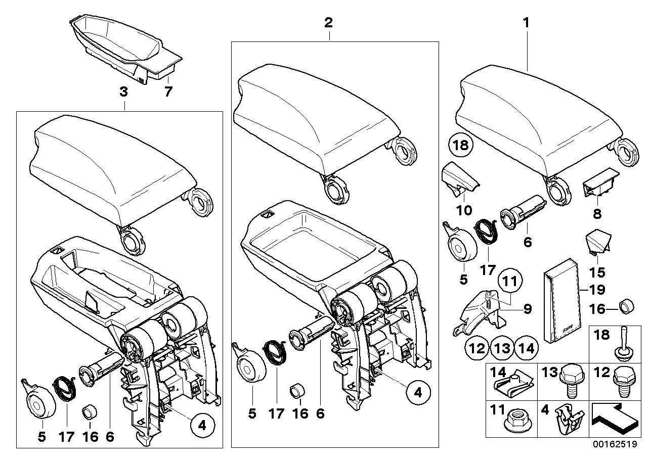 BMW 51169202346 Centre Arm Rest