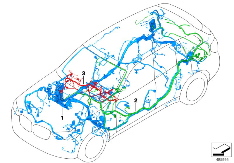 BMW 61112469073 WIRING HARNESS, I-PANEL, DUP