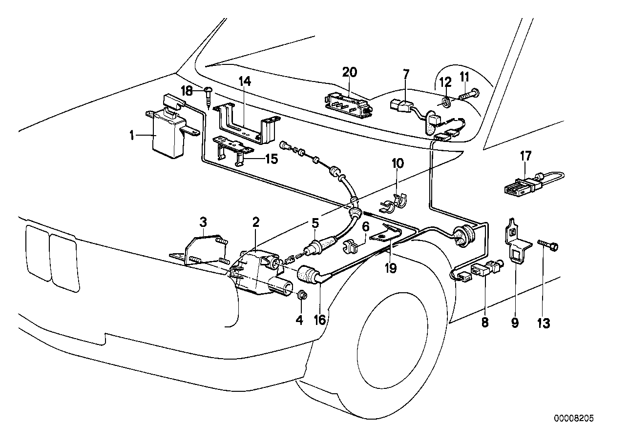 BMW 61121385400 Bridging Cable For Clutch Switch