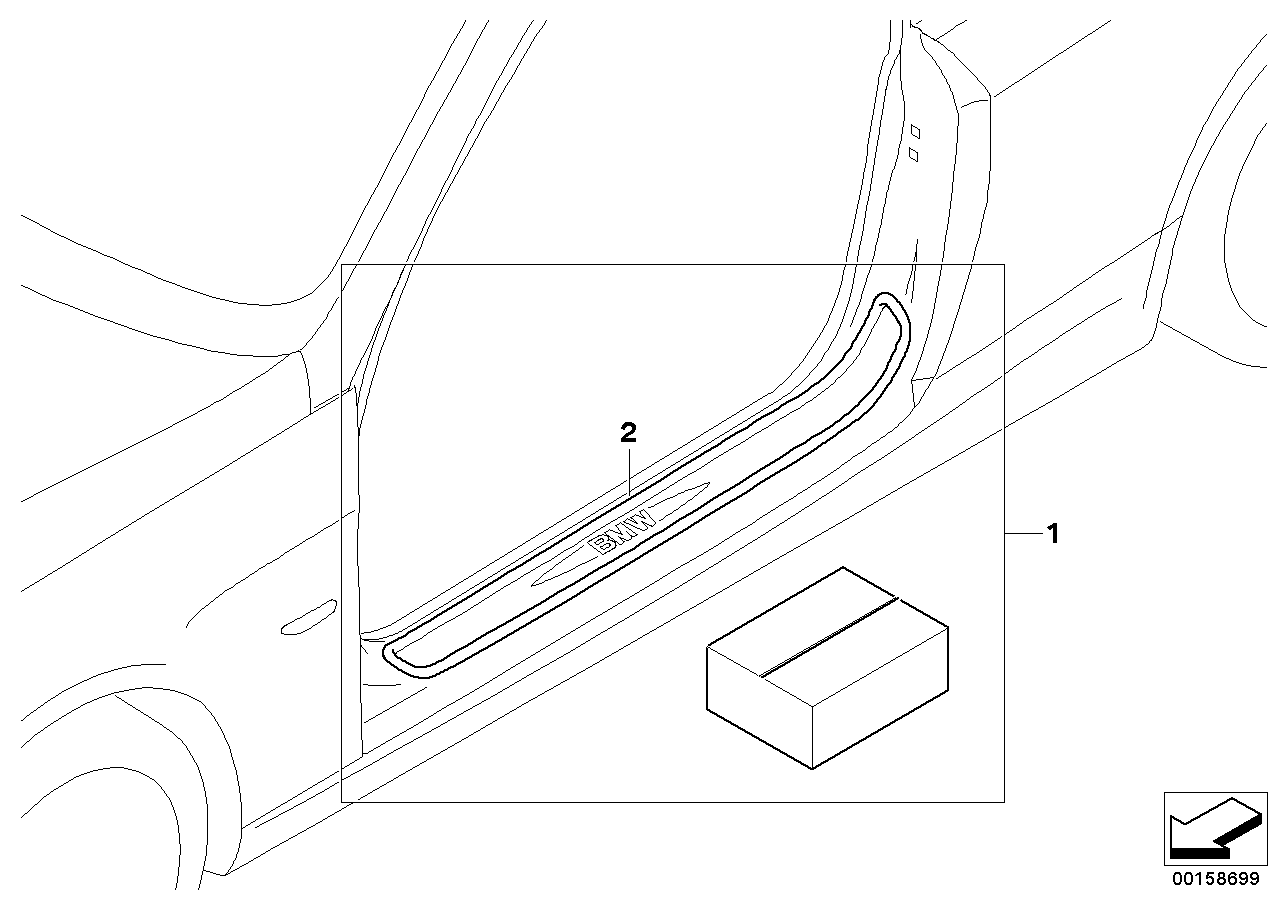 BMW 51470427686 Sill Strip, Right