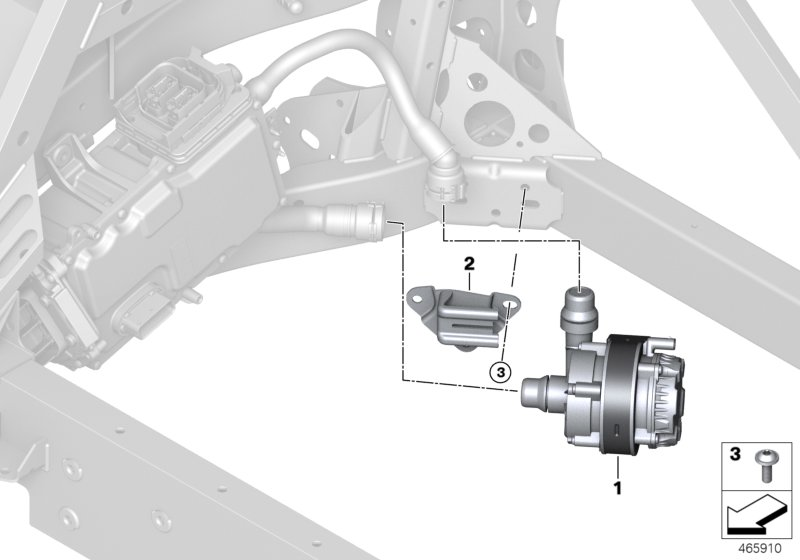 BMW 11518600446 Holder, Auxiliary Water Pump