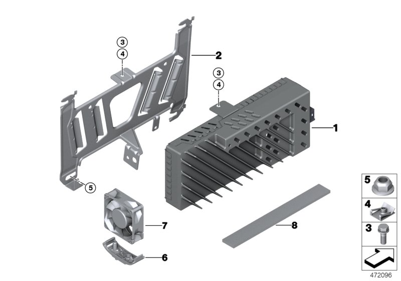 BMW 65159362739 Holder, Audio Amplifier