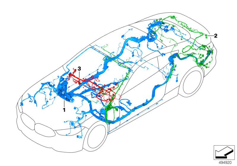 BMW 61112466755 MAIN WIRING HARNESS, DUPLICA