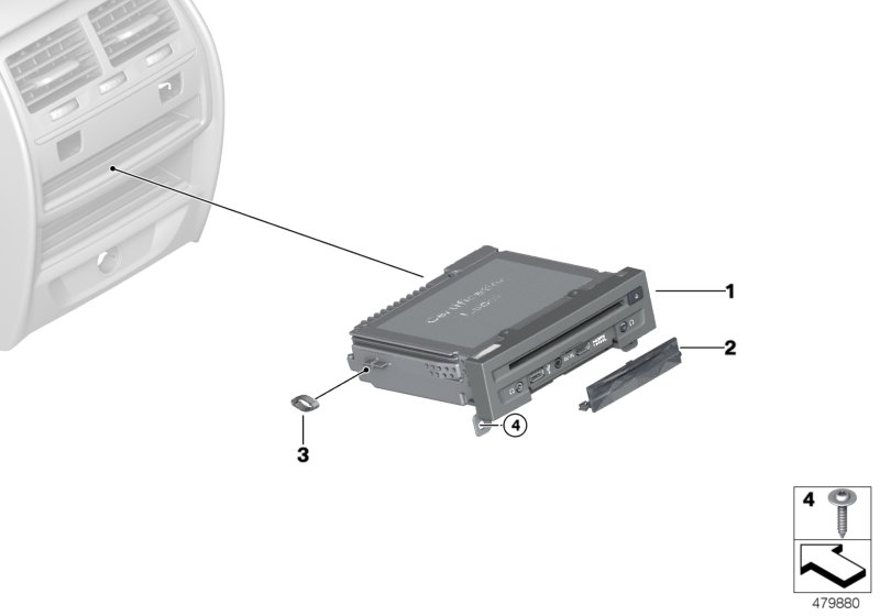 BMW 65125A0DBD9 DVD PLAYER REAR PASSENGER CO