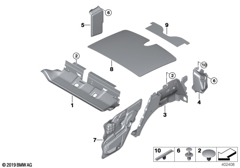 BMW 51486980914 Sound Insulation Trunk Right