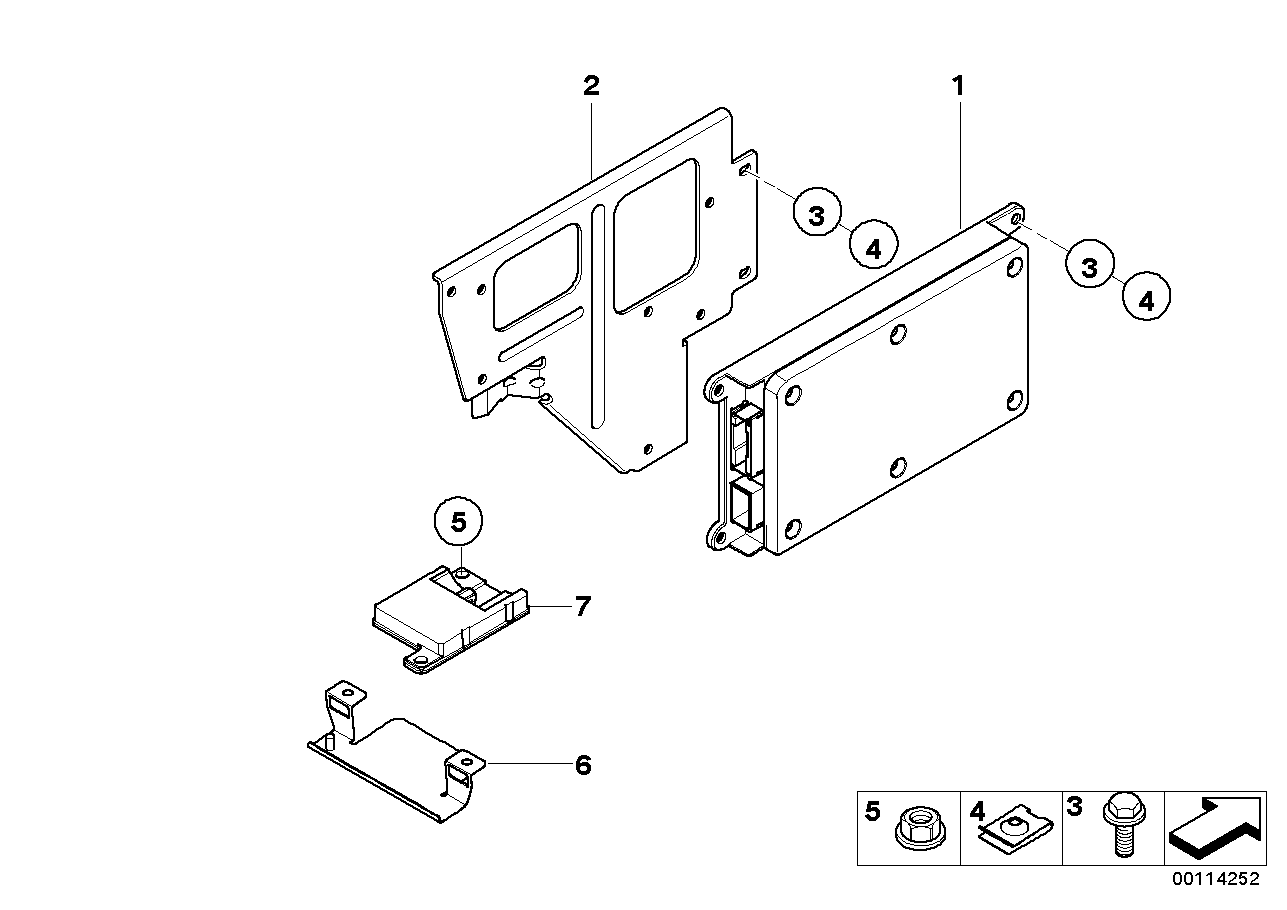 BMW 84136924948 Bracket For Telematics Control Unit