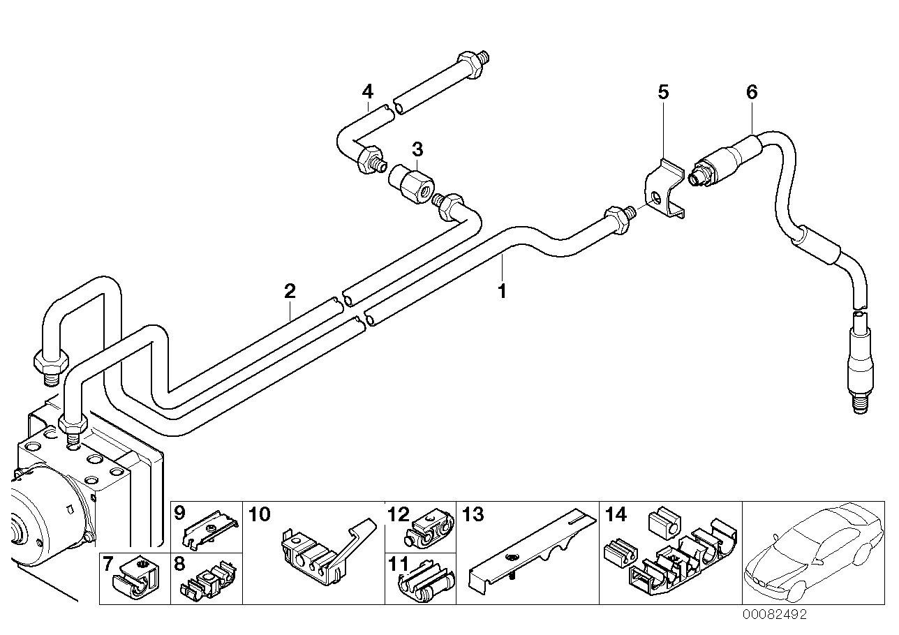 BMW 16121184705 Tubing Support
