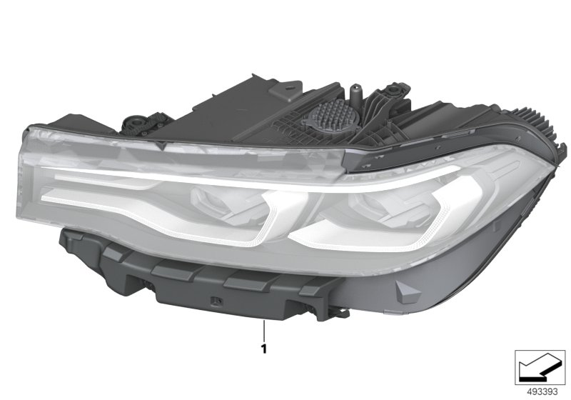 BMW 63117933327 Headlight, Laser Light, Left