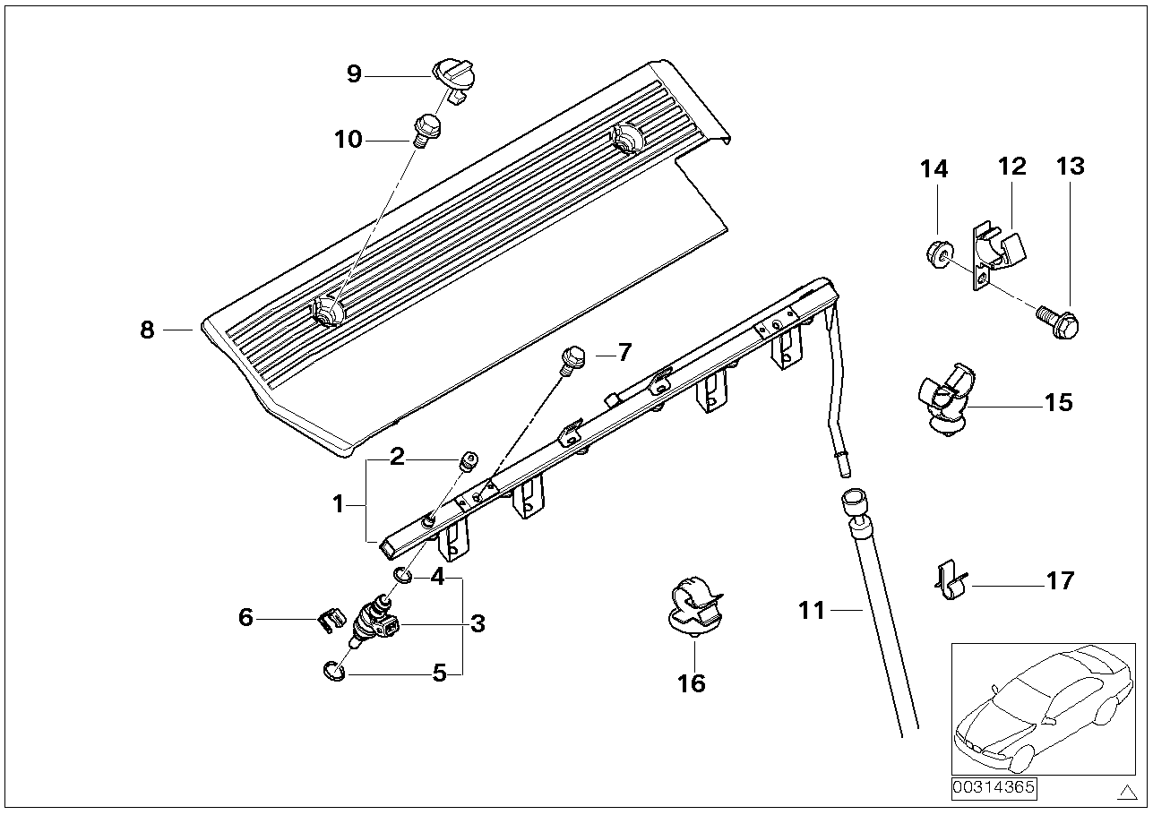 BMW 13537548988 Inlet Fuel Hose