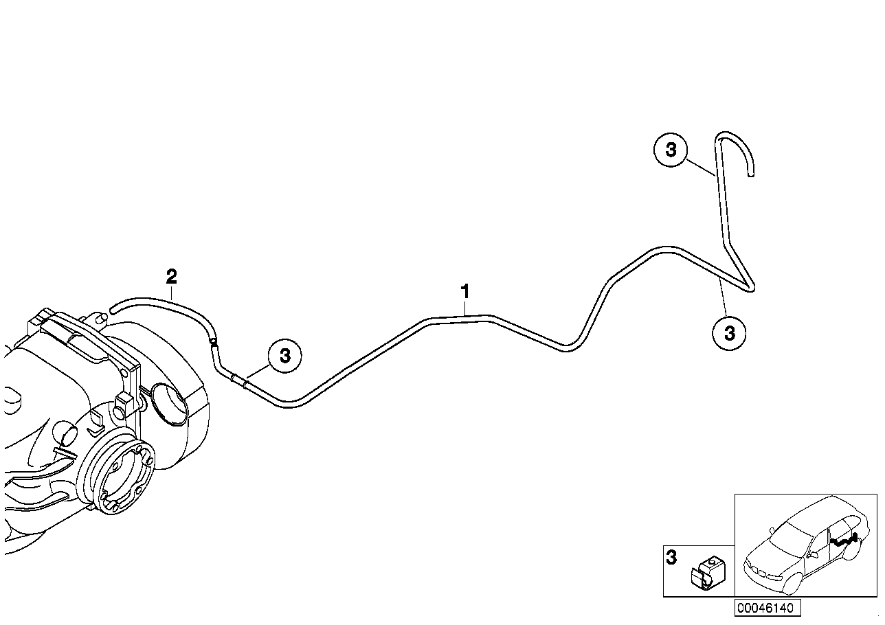 BMW 33101428781 Vent Hose