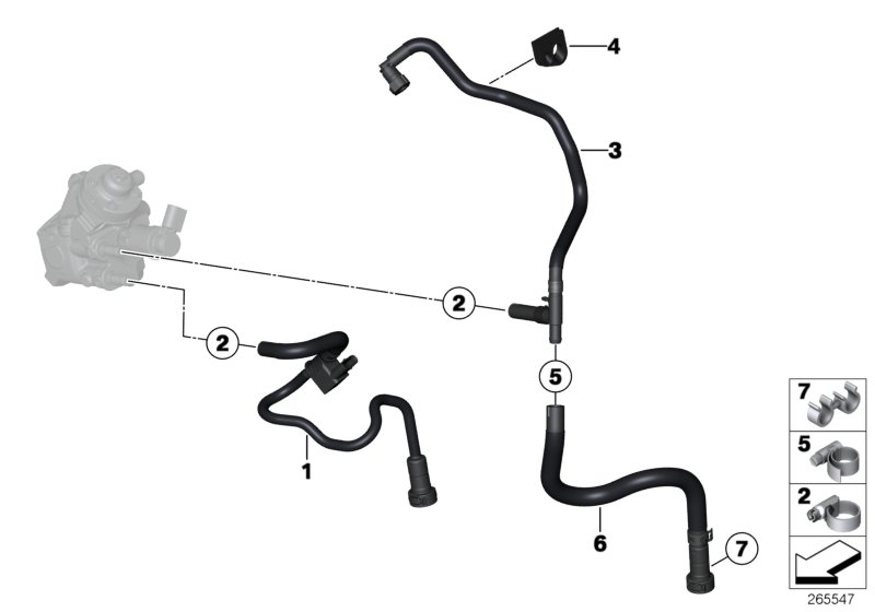 thumbnail image 2 of Genuine Mini Feed Line – 13537605189 / 13-53-7-605-189 – OEM Fuel/Feed Line 2 of 6