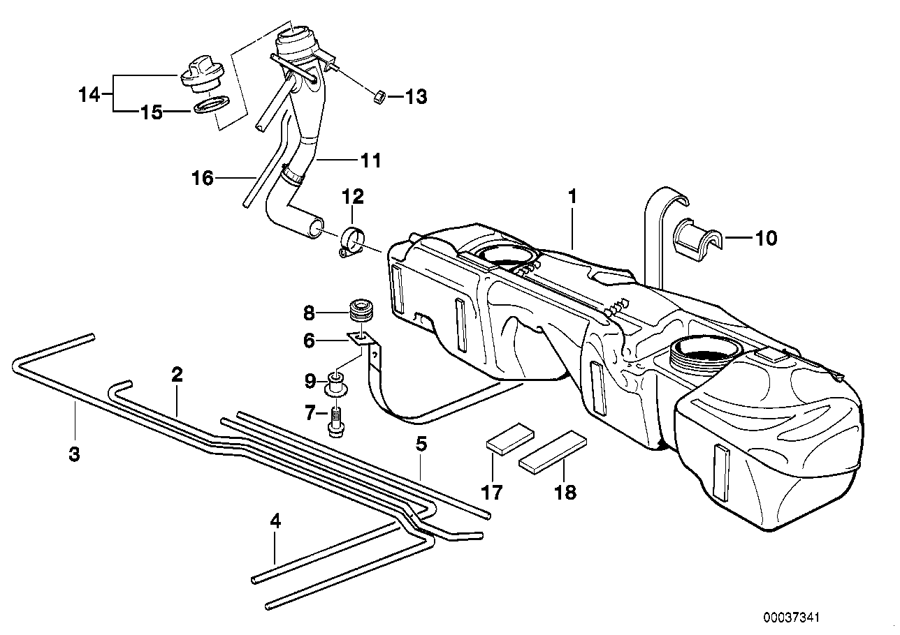 BMW 16111182224 Breather Line