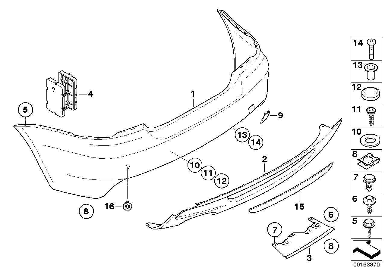 BMW 51128045459 Pdc Holder Inside Left