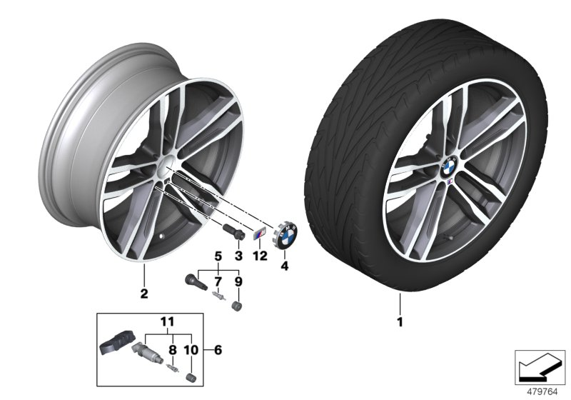 BMW 36117856710 Disc Wheel, Light Alloy, Orbitgrey