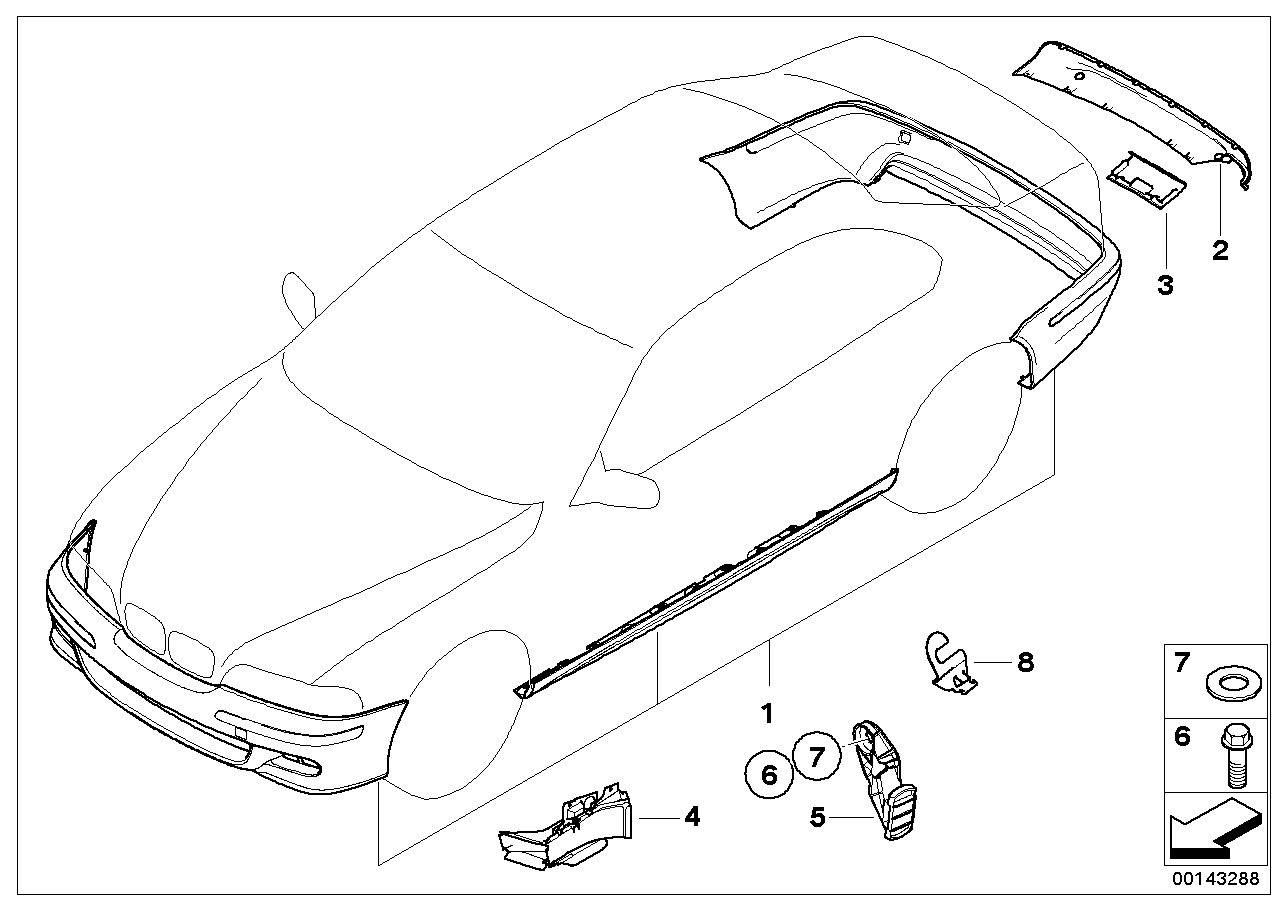 BMW 51710302083 Retrofit Kit M Aerodyn. Package