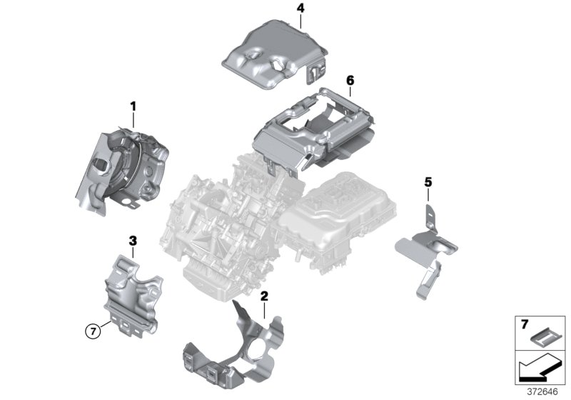 BMW 17738535501 Cover, Engine-Oil Sump, Rear