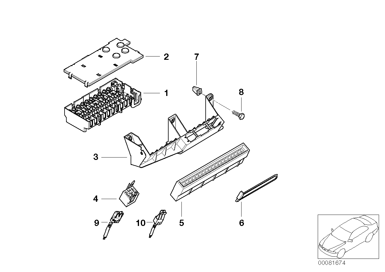 61138383720 BMW Relay Bracket