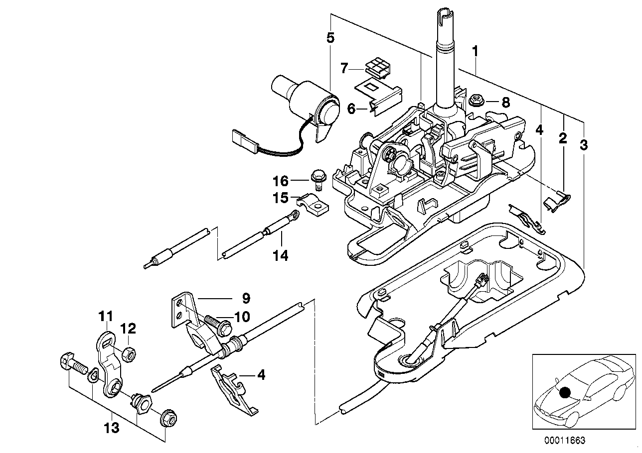 BMW 25161422492 Bowden Cable