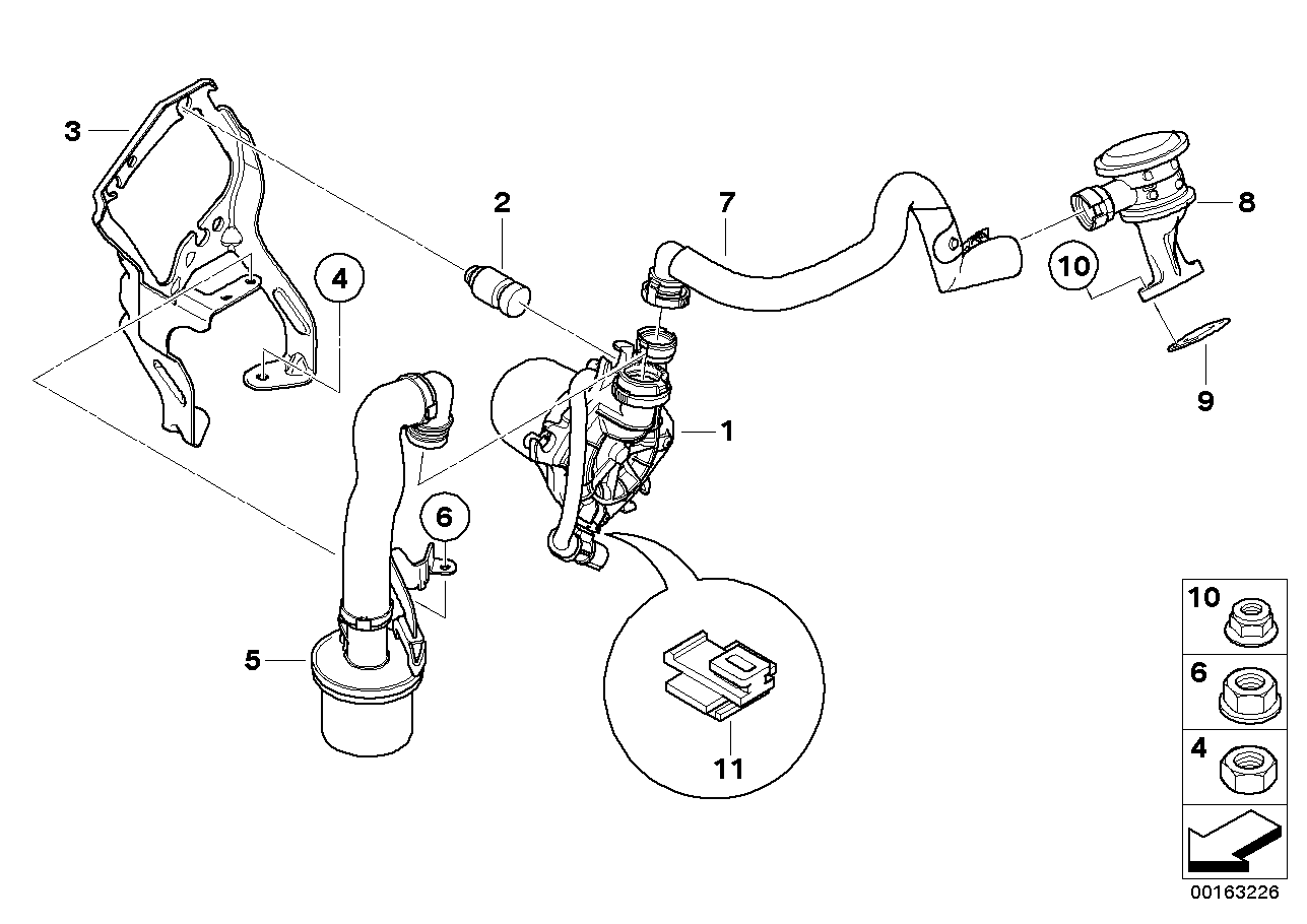 BMW 11727557907 Suction Hose