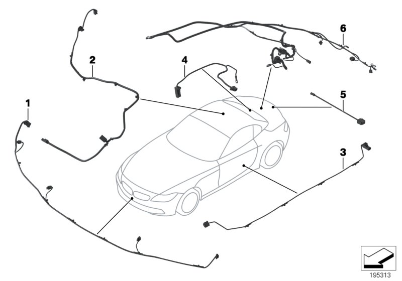 BMW 61129225767 Cable Set, Rear-Lid Lock