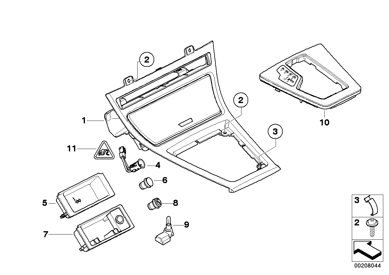 BMW 51167056025 Cover, Gear Selecting Lever