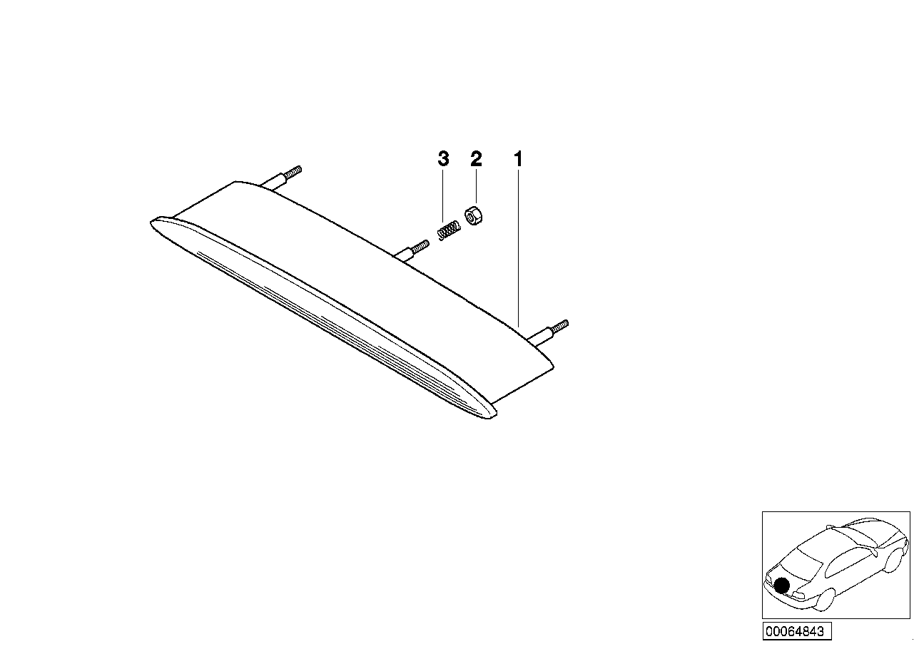 BMW 63216920740 Third Stoplamp