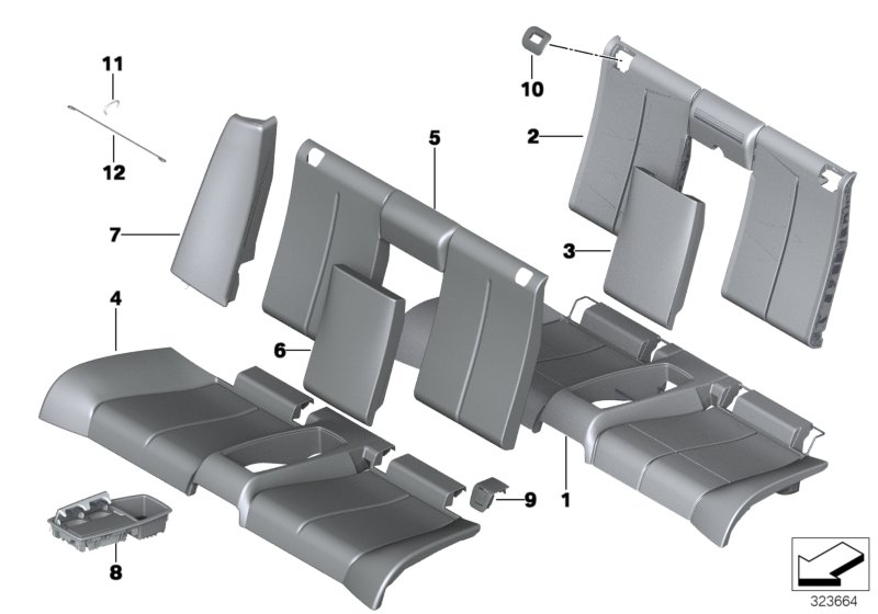 BMW 52207479497 SIDE SECTION, IMITATION LEAT