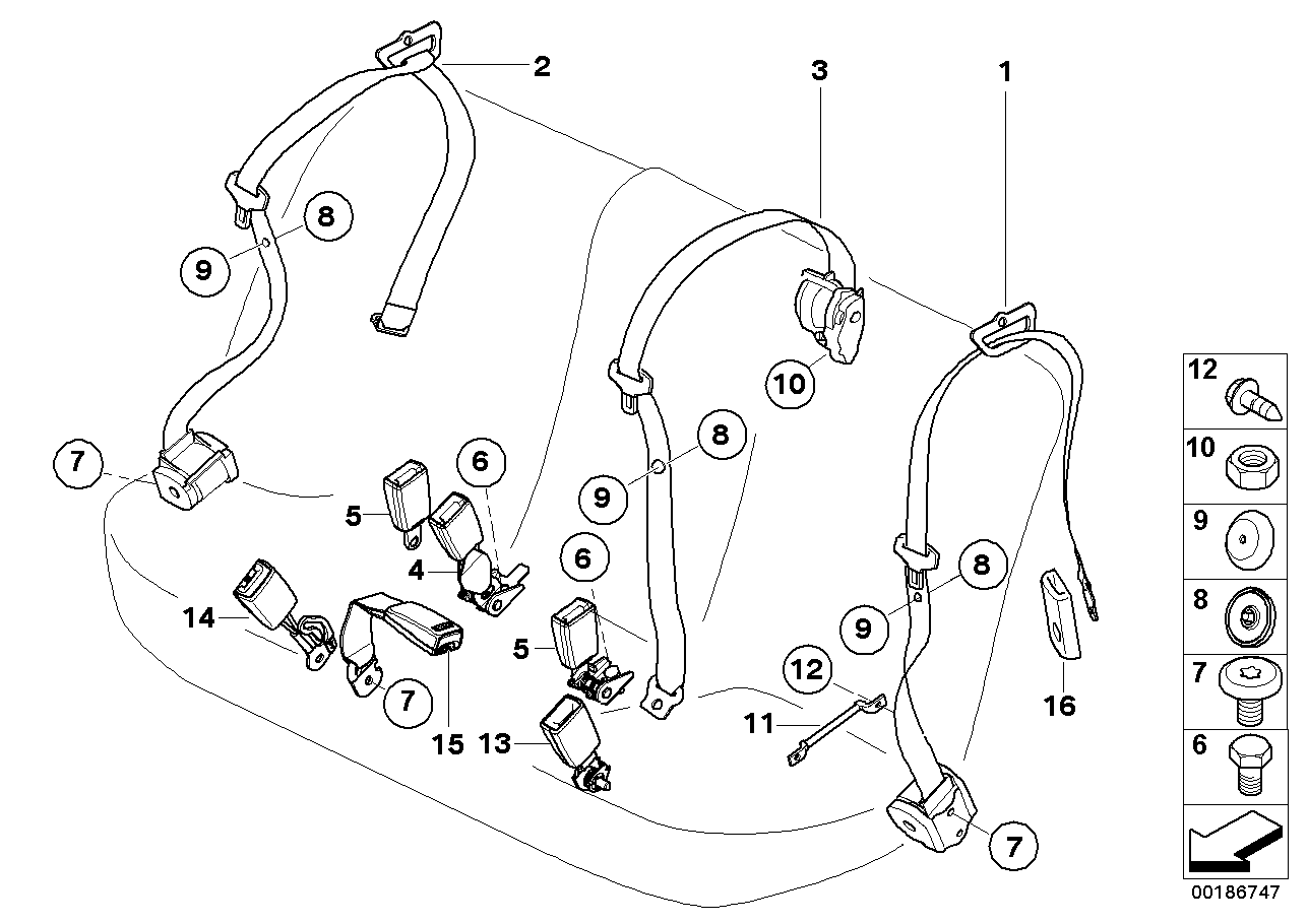 BMW 72119160993 Protective Cap, Upper Belt